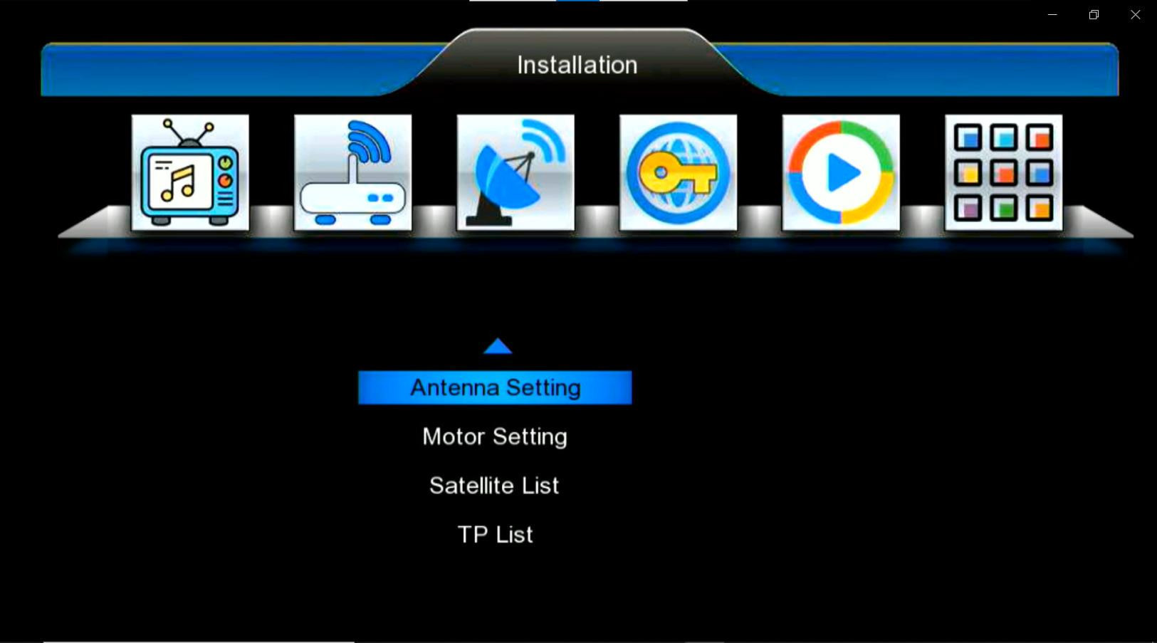 GX6605S HW203 main menu